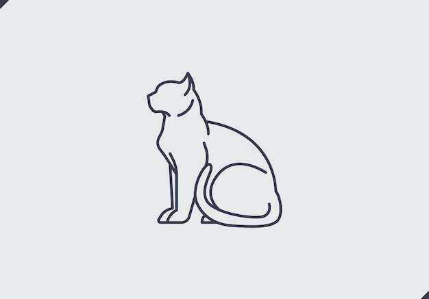 Hình vẽ vector Thiết kế phẳng mèo phác thảo minh họa