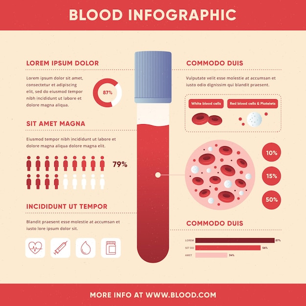 Hình vector Đồ họa thông tin gradient máu