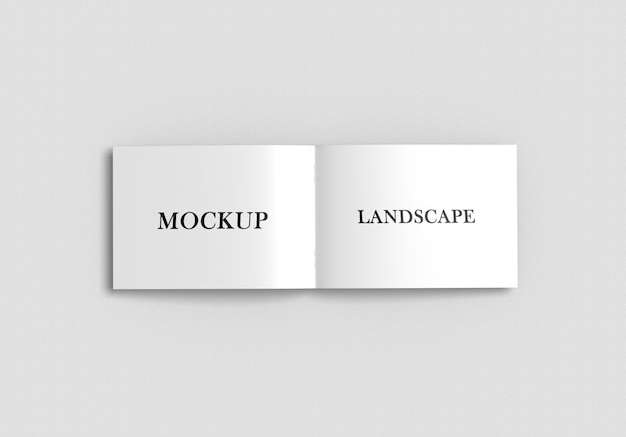 Mẫu thiết kế Cận cảnh mẫu mockup brochure phong cảnh