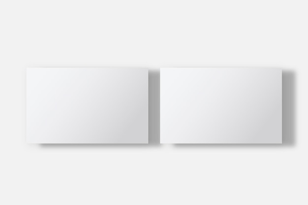Mẫu thiết kế Mẫu danh thiếp trống với tông màu trắng với chế độ xem trước và sau