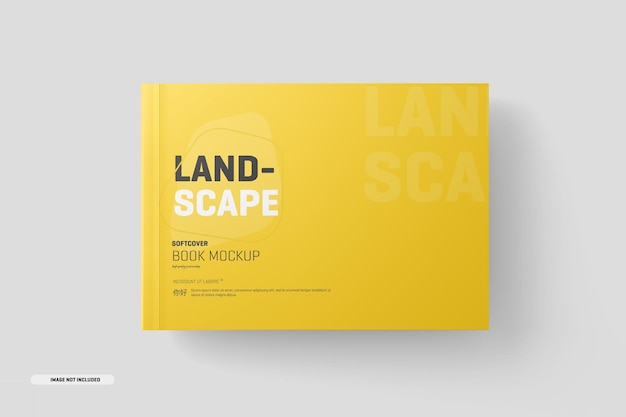 Mẫu thiết kế Mockup sách bìa mềm phong cảnh