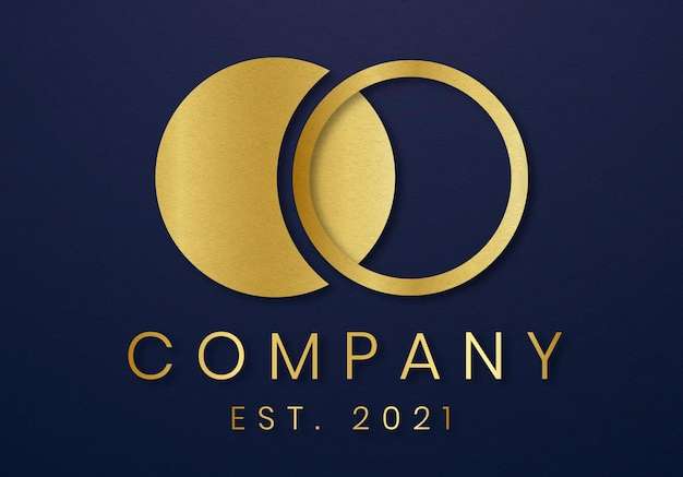 Mockup Logo doanh nghiệp sang trọng biểu tượng vàng