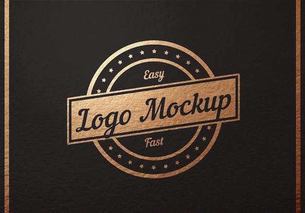 Mockup Mô phỏng logo đóng dấu