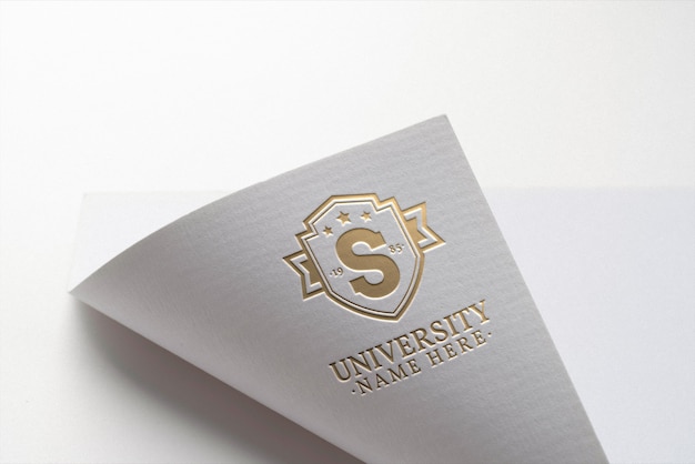 Mocup Trình bày logo trên chất liệu giấy