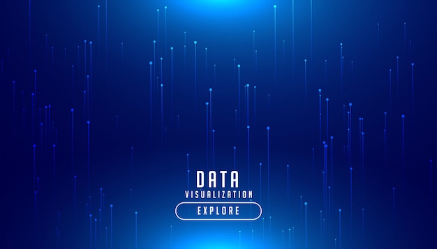 Vector Công nghệ dữ liệu lớn kỹ thuật số nền phát sáng màu xanh