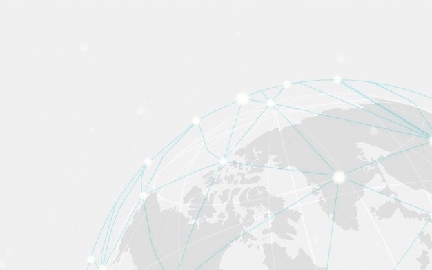 Vector Kết nối toàn cầu nền màu xám minh họa vector