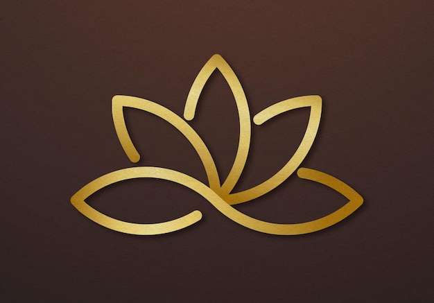 Vector Logo doanh nghiệp spa vector thiết kế biểu tượng hoa sen vàng