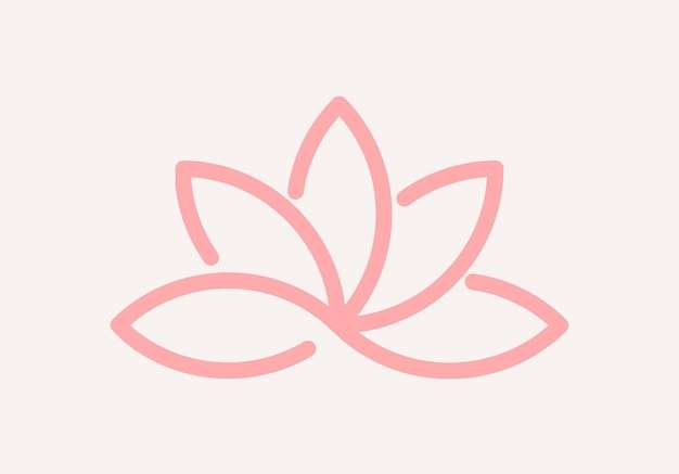 Vector Logo kinh doanh spa thiết kế biểu tượng hoa sen