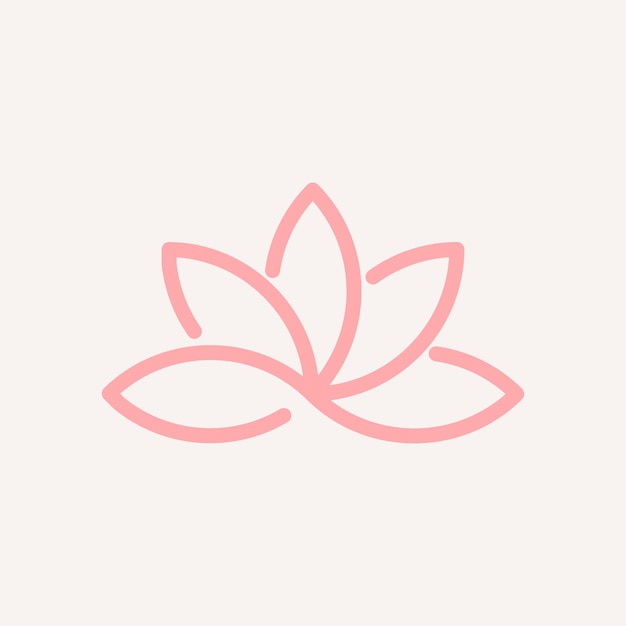 Vector Logo kinh doanh spa thiết kế biểu tượng hoa sen