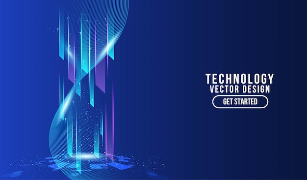 Vector Nền tảng công nghệ trừu tượng khái niệm truyền thông hitech công nghệ đổi mới kinh doanh kỹ thuật số khoa học viễn tưởng cảnh minh họa vector với copyspace