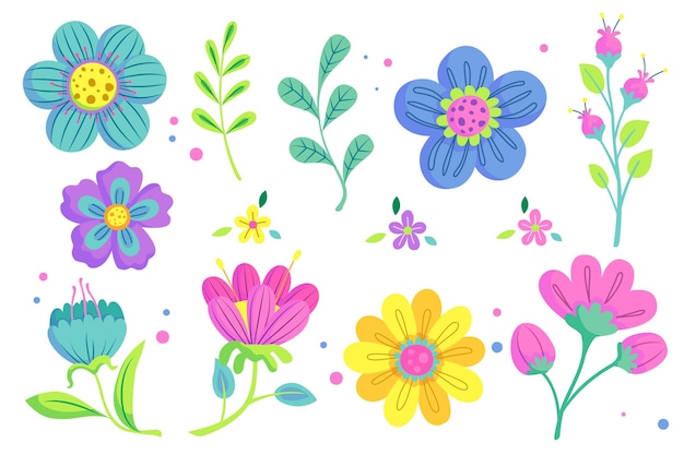 Vector Vẽ tay gói hoa mùa xuân đẹp