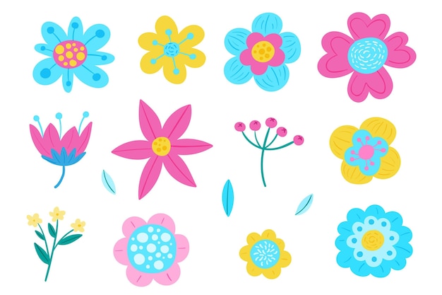 Vector Vẽ tay gói hoa mùa xuân đẹp