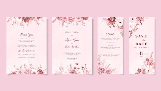 File vector Vòng hoa hiện đại mẫu thiệp mời đám cưới lãng mạn thanh lịch hoa cao cấp
