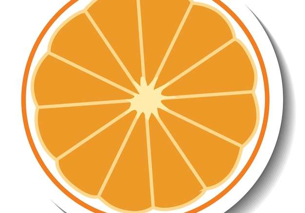 Hình ảnh vector cắt lát cam theo phong cách hoạt hình
