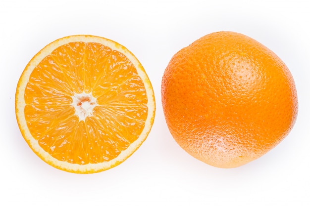 Hình ảnh vector Cắt lát và cả quả cam