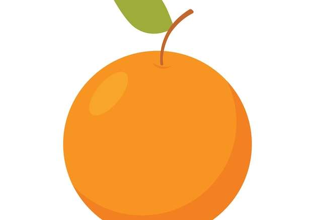Hình ảnh vector Hình minh họa vector thiết kế phẳng màu cam của màu cam trên nền trắng