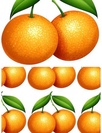 Hình ảnh vector hoa văn liền mạch màu cam