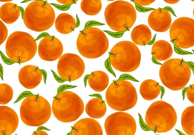 Hình ảnh vector hoa văn liền mạch màu cam