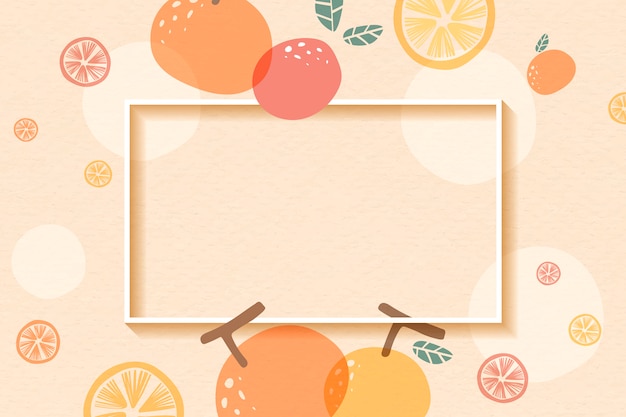 Hình ảnh vector khung hoa văn màu cam