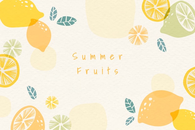 Hình ảnh vector nền trái cây mùa hè