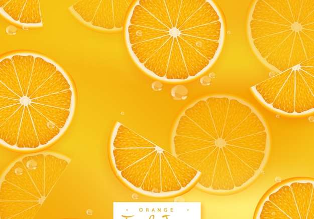 Hình ảnh vector Nền tươi mát của nước cam
