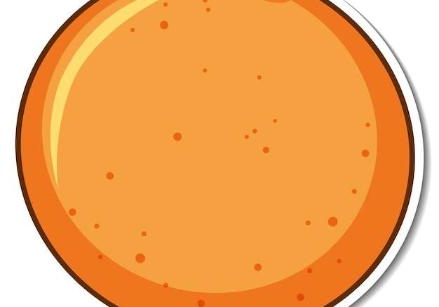 Hình ảnh vector Nhãn dán màu cam trên nền trắng