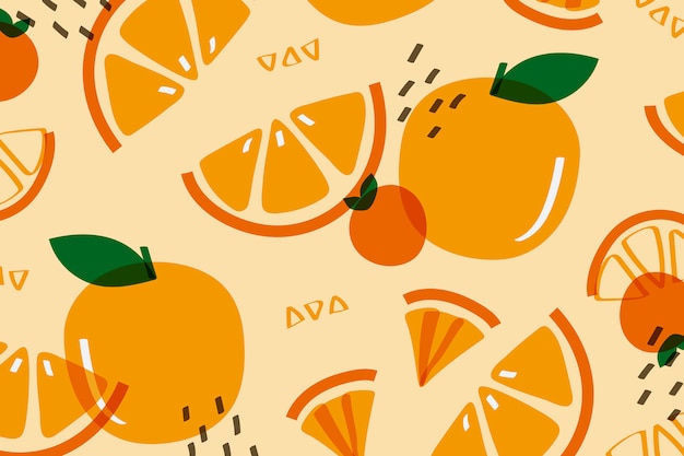 Hình ảnh vector phong cách memphis quả cam