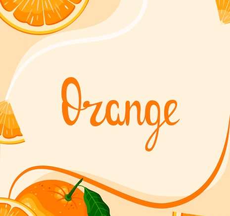 Hình ảnh vector Poster với thiết kế hoạt hình màu cam