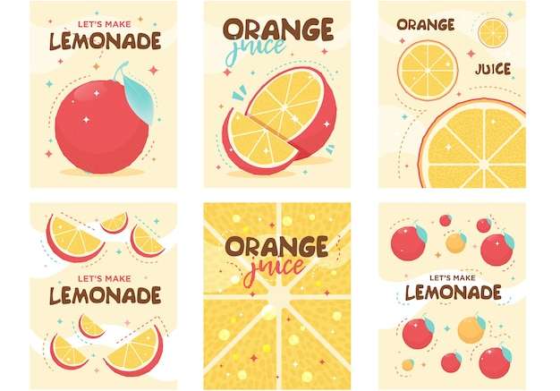 Hình ảnh vector Thiết kế poster nước chanh tươi màu cam. đồ uống, nước giải khát, quán cà phê