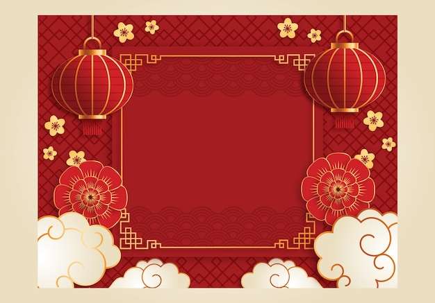 Hình stock Mẫu danh thiếp năm mới của Trung Quốc Gradient