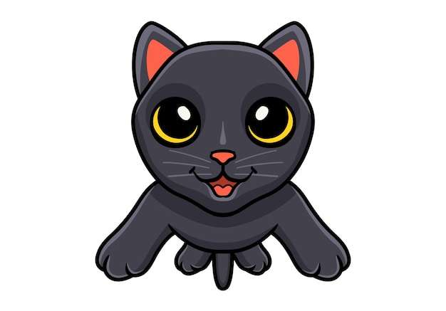 Hình vector Phim hoạt hình mèo bombay dễ thương tạo dáng