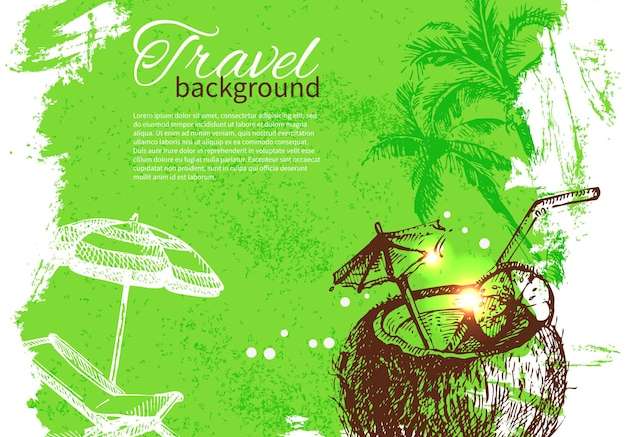 Hình ảnh vector Du lịch thiết kế nhiệt đới đầy màu sắc. giật gân đốm màu nền